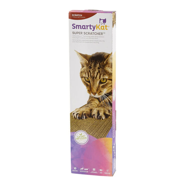 SmartyKat Super Scratcher Wide Corrugate with Catnip For Cats