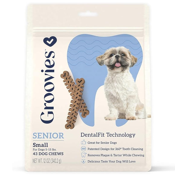 Groovies Senior Dental Chews for Dog