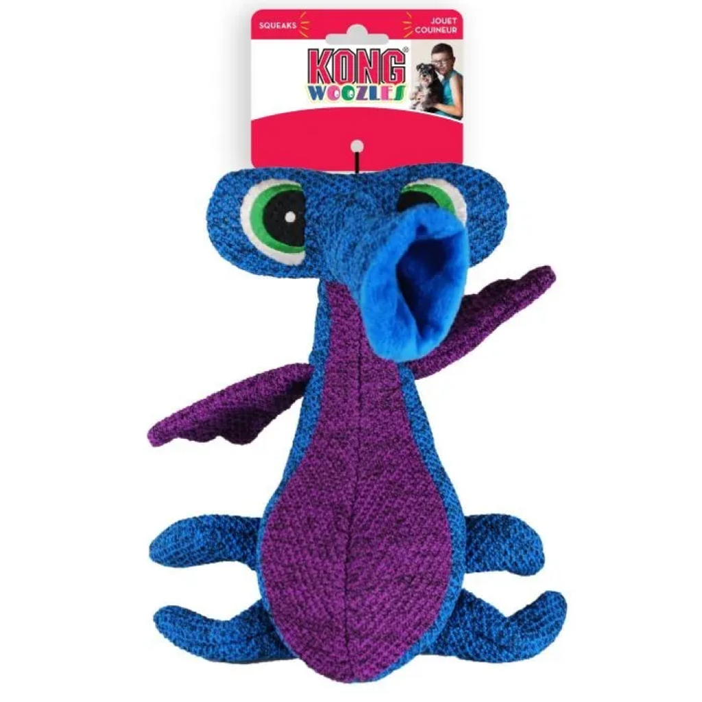 Kong Woozles Blue Squeaker Toy For Dog (Medium)