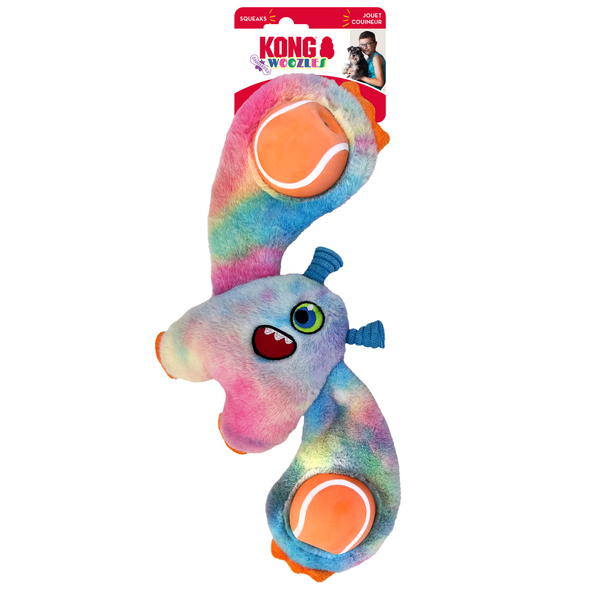 Kong Woozles Monster w/ Tennis Balls Toy For Dog-Medium (color varies) 