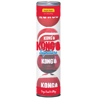 Kong Signature Ball Toy For Dog-Small (4 pack) color varies