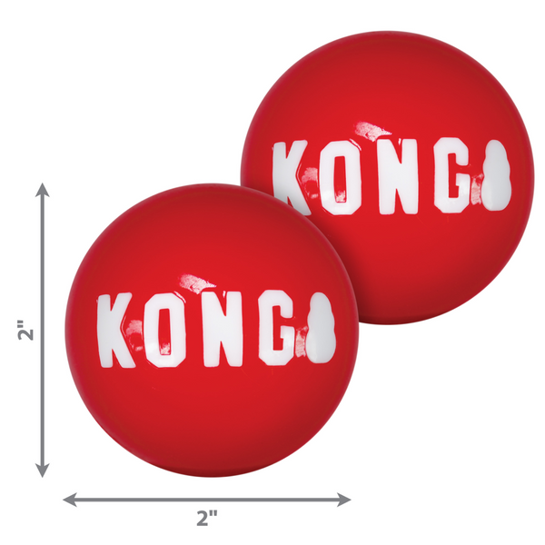 Kong Signature Ball Toy For Dog-Small (2 pack)