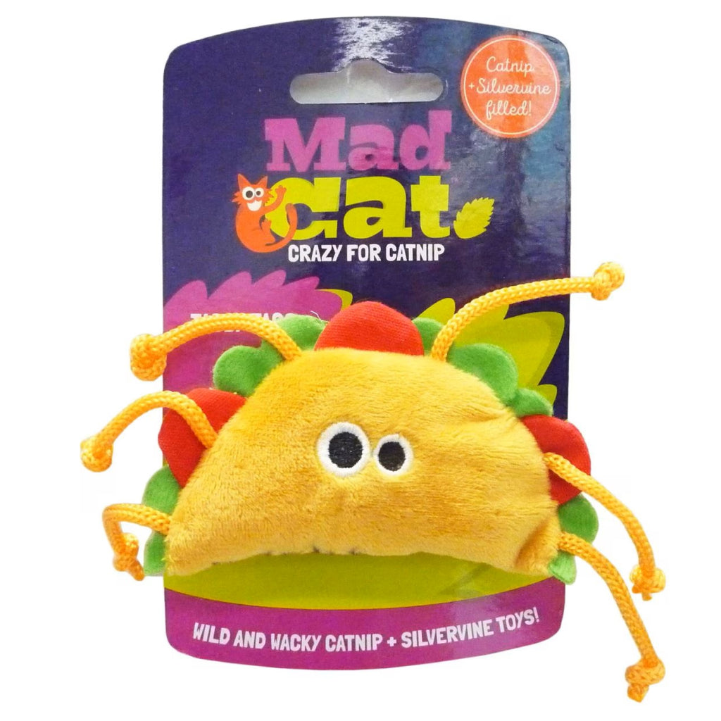 Mad Cat Tabby Taco w/Catnip & Silvervine Toy for Cat