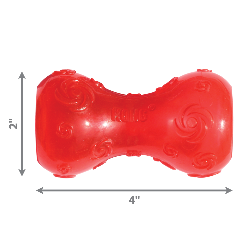 Kong Squeezz Dumbbell Toy For Dog-Small (color varies)