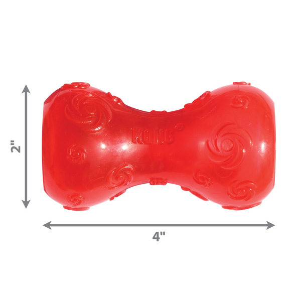 Kong Squeezz Dumbbell Toy For Dog-Small (color varies)