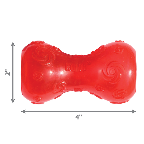 Kong Squeezz Dumbbell Toy For Dog-Small (color varies)