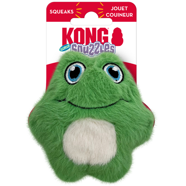 KONG Snuzzles Kiddos Mini Squeaker Toy For Dogs- Extra Small (Frog)