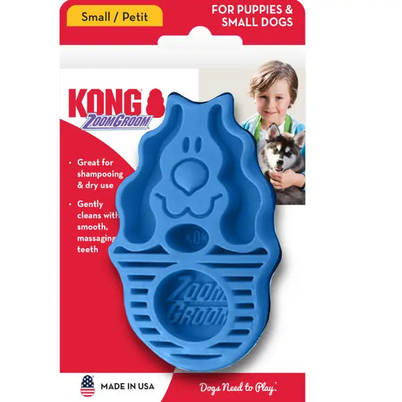 Kong Dog Zoomgroom Multi-use Brush for Grooming Dogs