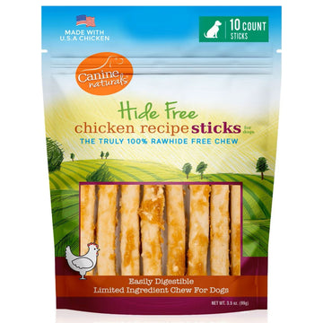 Canine Naturals Hide Free PUPPY Chicken Recipe Sticks Treats For Dog 