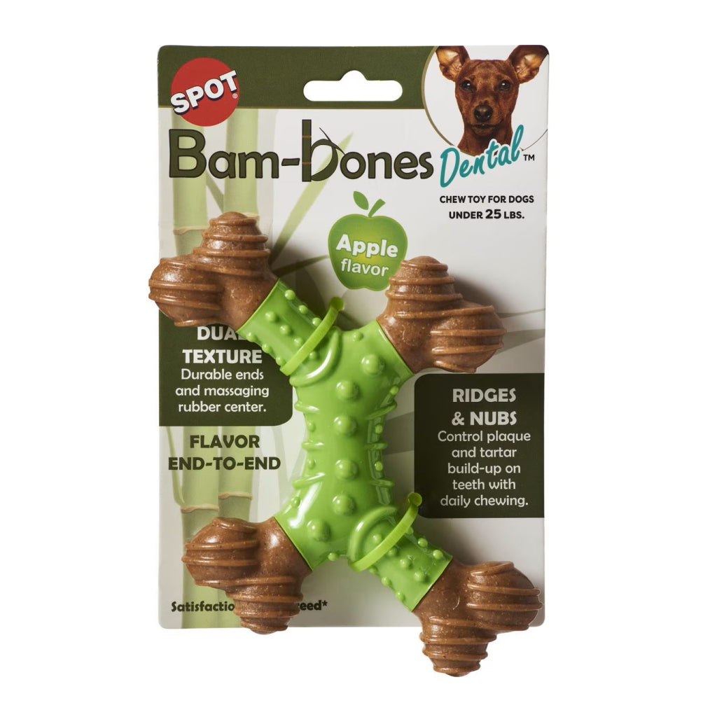 Ethical Bambone Dental X-Bone Apple Toy For Dog