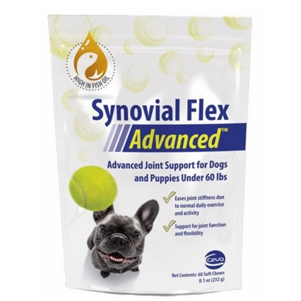 Ceva Synovial Flex Advanced Joint Support Soft Chews for Dogs Under 60 lbs, 60 Count