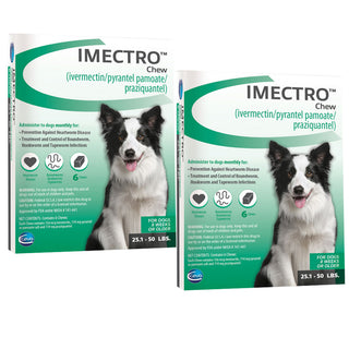 Imectro Chew for Dogs, 25.1-50 lbs, (Green Box) 12 Chews