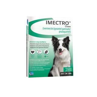 Imectro Chew for Dogs, 25.1-50 lbs, (Green Box)