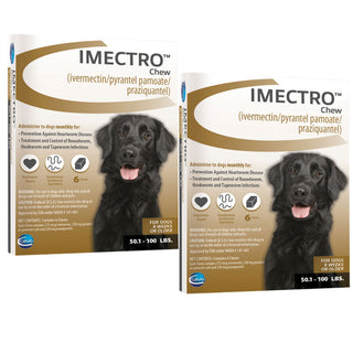 Imectro Chew for Dogs, 50.1-100 lbs, (Brown Box) 12 chews