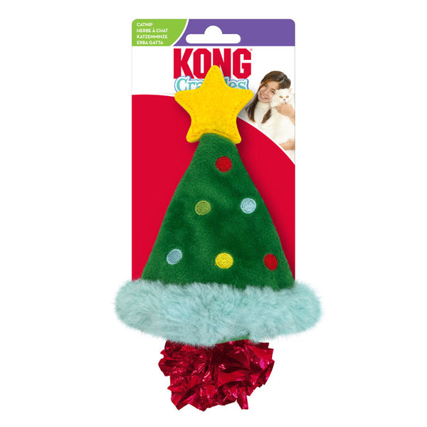 KONG Holiday Crackles Catnip Christmas Tree Cat Toy, 1 count