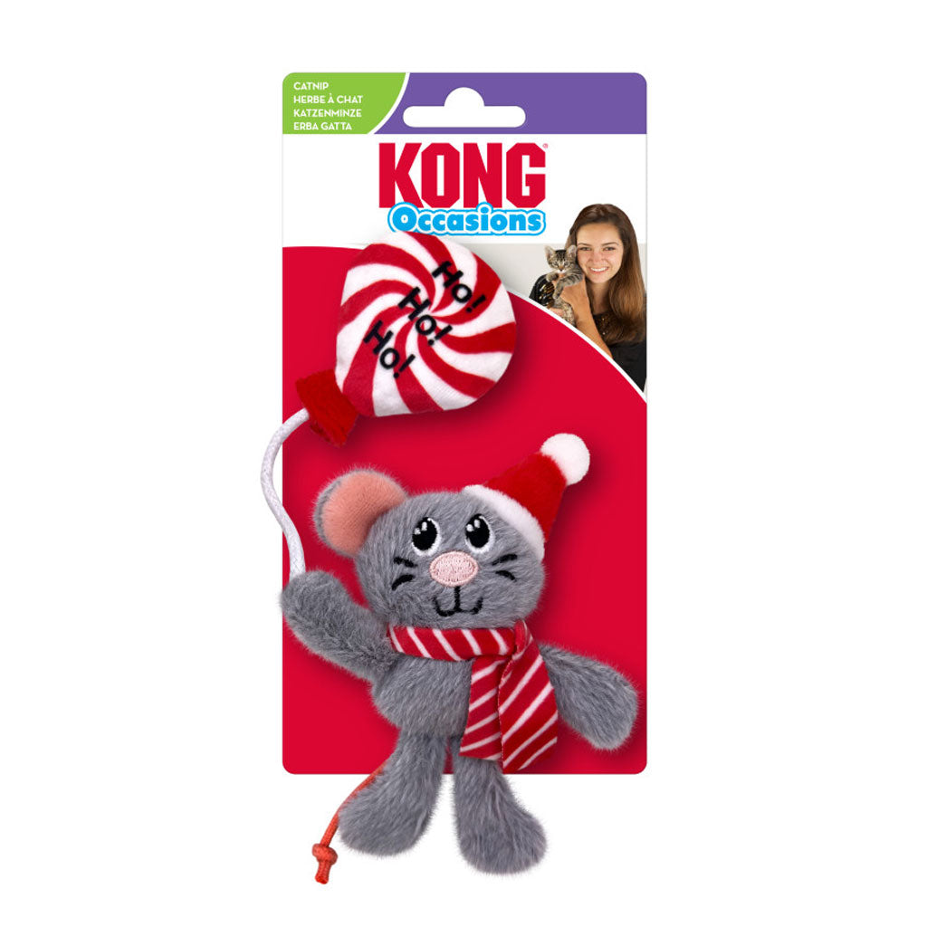 KONG Holiday Occasions Catnip Mouse Toy for Cats, 1 count