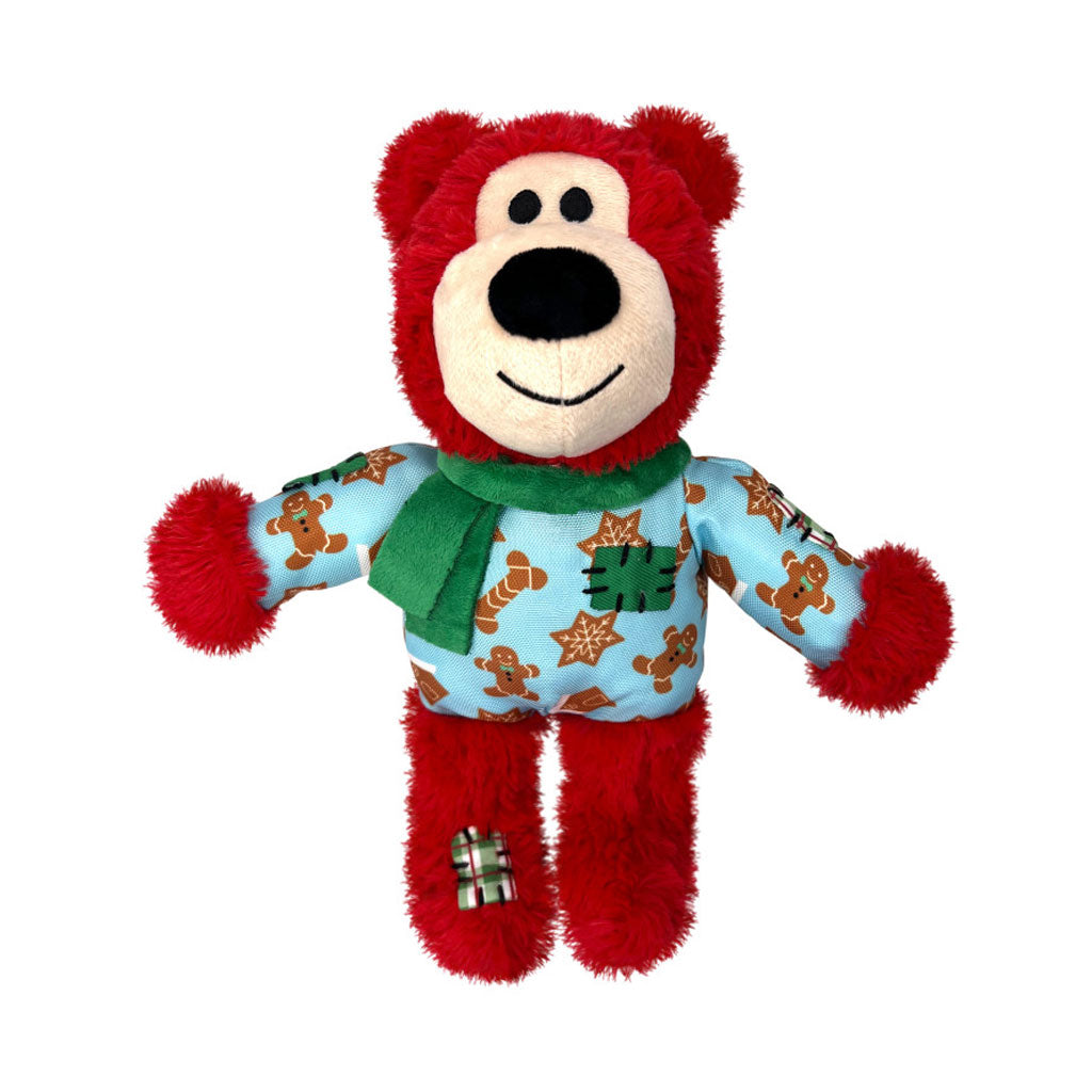 KONG Holiday Wild Knots Bear Plush Dog Toy Assorted Color