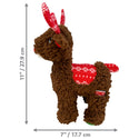 KONG Holiday Sherps Reindeer Plush Dog Toy, Medium Dimension