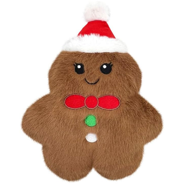 KONG Holiday Snuzzles Gingerbread Plush Dog Toy Brown, 1 count