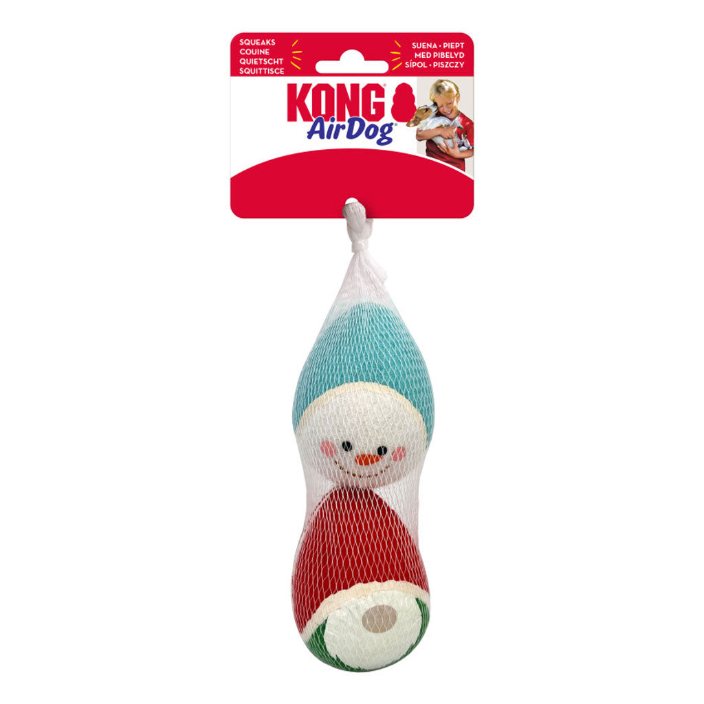 KONG Holiday AirDogs Egg Squeaker Dog Toy, Medium, 2-pack