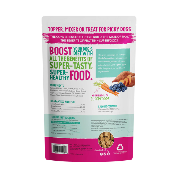 Health Extension Freeze-Dried Raw Mixer-Topper-Treat Salmon Recipe for Dogs