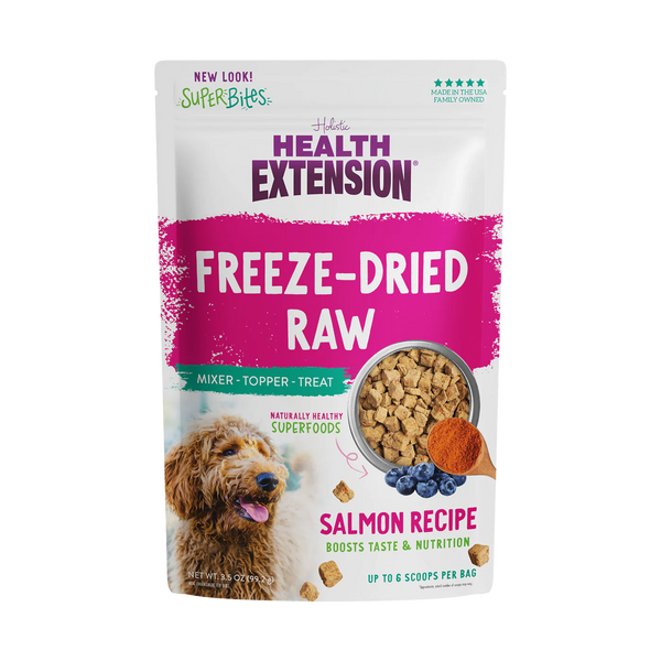 Health Extension Freeze-Dried Raw Mixer-Topper-Treat Salmon Recipe for Dogs 3oz