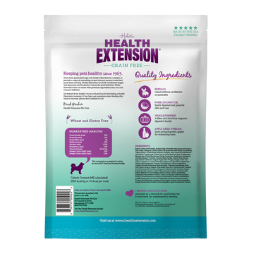 Health Extension Crunchy Heart Shaped Small Treats with Buffalo for Dogs