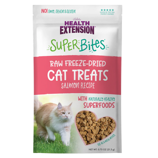 Health Extension SuperBites Freeze-Dried Raw Salmon Recipe Cat Treats, 0.75-oz