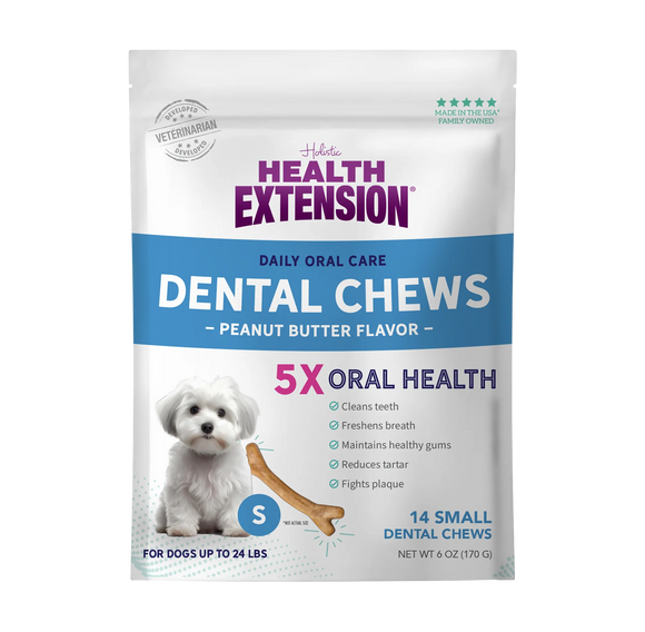 Health Extension Peanut Butter Flavor Dental Chews For Dogs