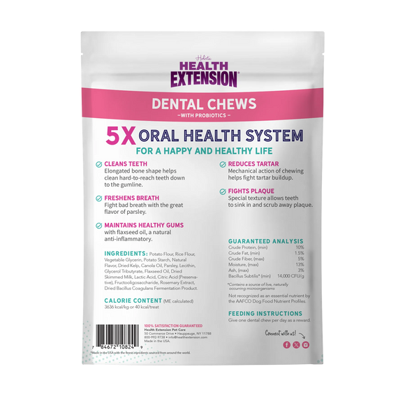 Health Extension Probiotic Dental Chews For Dogs