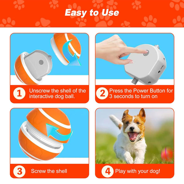 HardyPaw Auto Pet Toy Ball easy to use