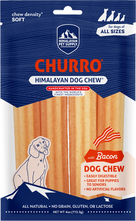 Himalayan Pet Supply yakyCHURRO with Bacon Dog Chews (4 ct)
