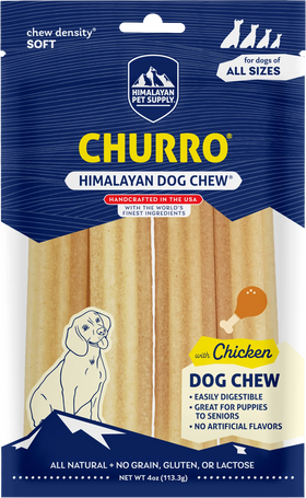 Himalayan Pet Supply yakyCHURRO with Chicken Dog Chews (4 ct)