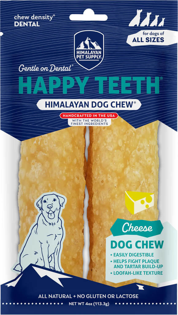 Himalayan Pet Supply Happy Teeth Himalayan Cheese Dental Treat For Dogs (2 chews)