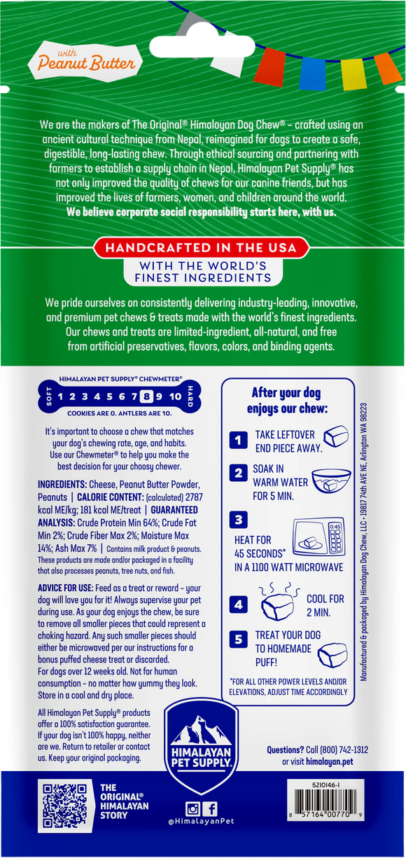 Himalayan Pet Supply Himalayan Dog Chew with Peanut Butter