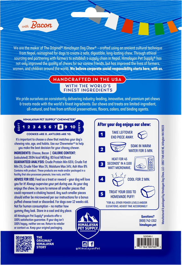 Himalayan Pet Supply Himalayan Dog Chew with Bacon for Dogs