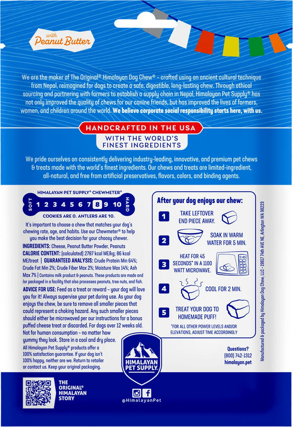 Himalayan Pet Supply Himalayan Dog Chew with Peanut Butter