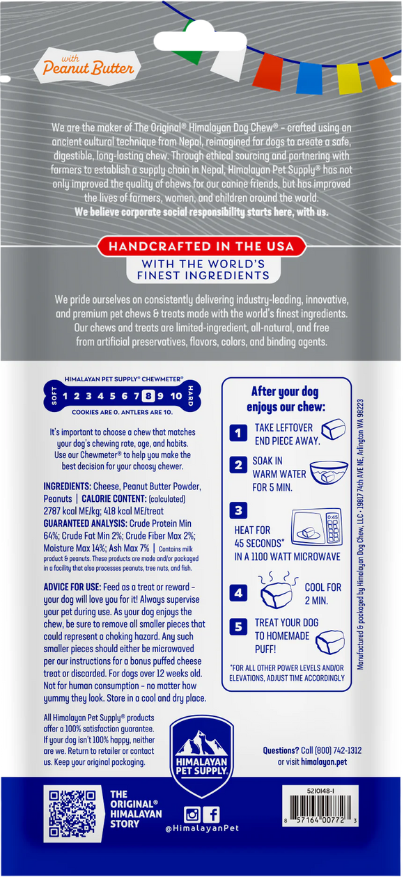 Himalayan Pet Supply Himalayan Dog Chew with Peanut Butter