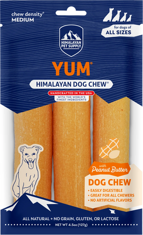 Himalayan Pet Supply yakyYUM with Peanut Butter Dog Chews