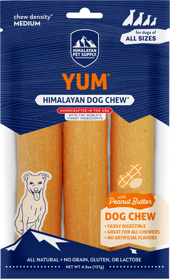 Himalayan Pet Supply yakyYUM with Peanut Butter Dog Chews