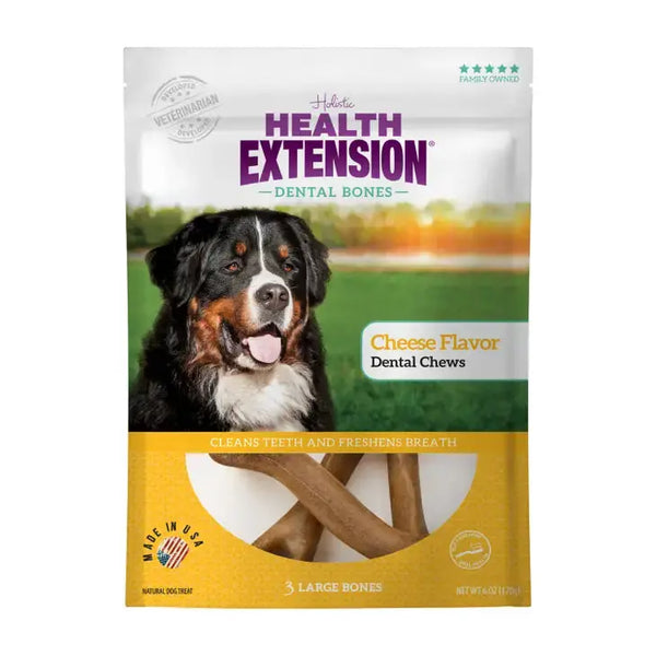 Health Extension Cheese Flavor Dental Chews for Dogs large