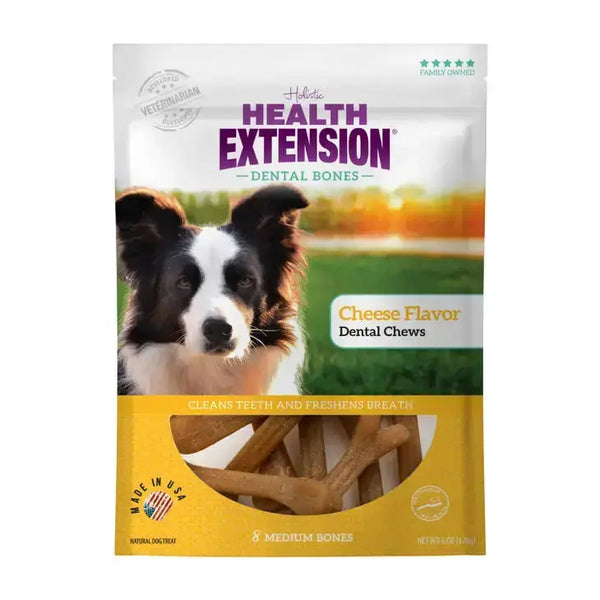 Health Extension Cheese Flavor Dental Chews for Dogs medium