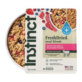 Instinct Fresh Dried Meal Blends Freeze-Dried Grass-Fed Beef & Wild Berry Recipe for Dogs