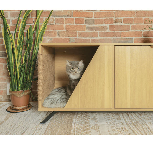 4 Cats & Dogs Jessie Pet Cabinet, oak