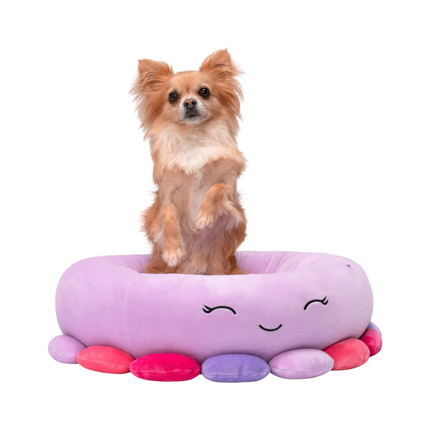 Squishmallows Plush Bolster Pet Bed, Beula the Octopus