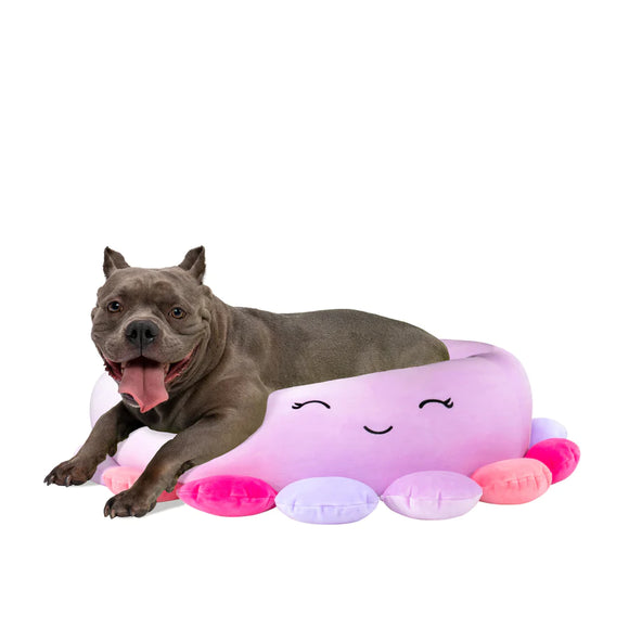 Squishmallows Plush Bolster Pet Bed, Beula the Octopus
