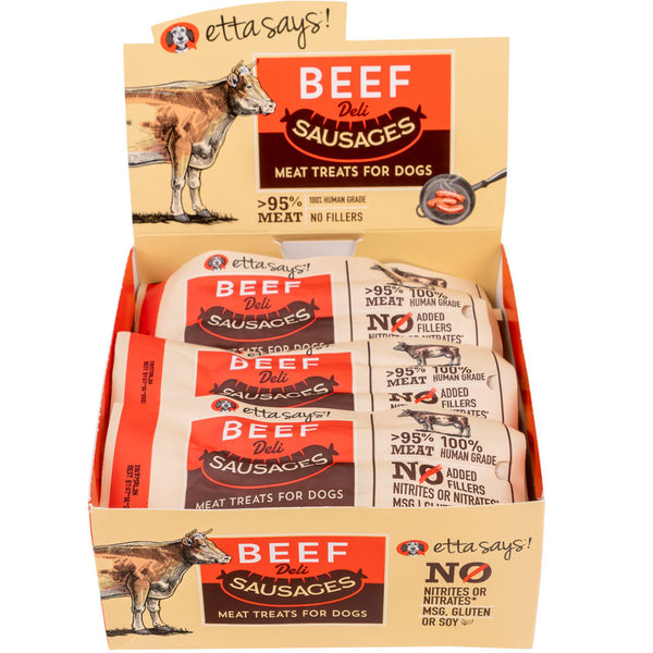 Etta Says! Beef Deli Sausages Meat Treats for Dogs