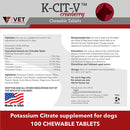 V.E.T Pharmaceuticals K-CIT-V Plus Cranberry Chewable Tablets for Dogs
