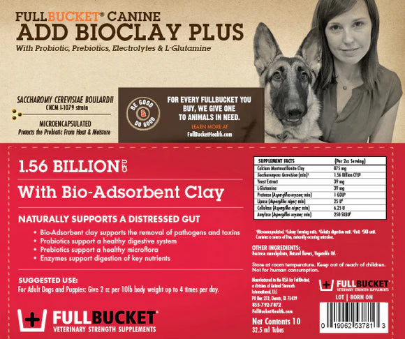 Fullbucket Canine ADD BioClay Plus (single tube) - Dog Digestive & Probiotics Supplements 2