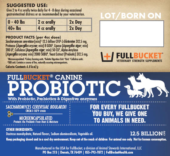 Fullbucket Dog Probiotic Paste (single tube)